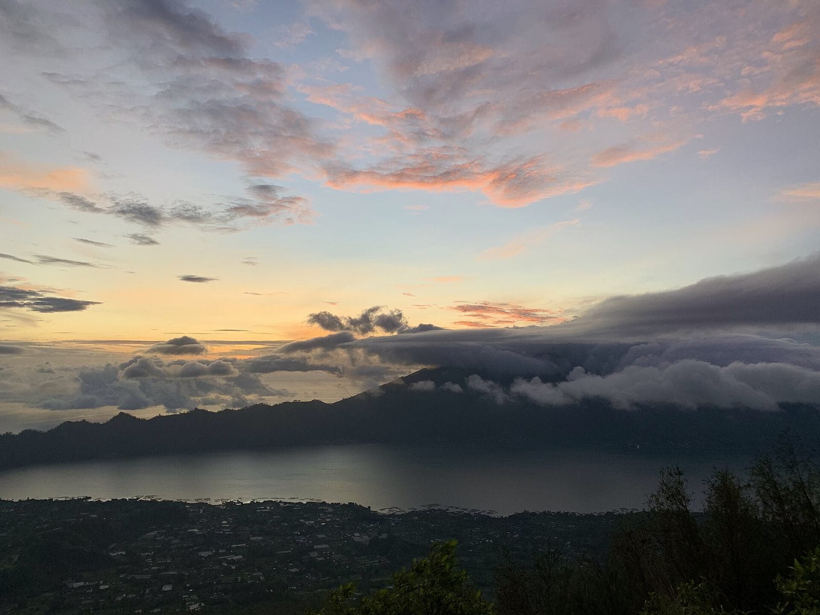 Sunrise over Mount Batur in the Kintamani caldera